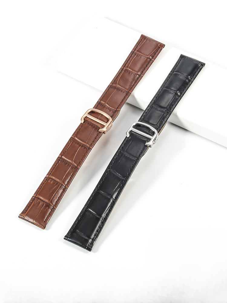 Cartier Watch Tank - 男性と女性のための本革の時計ストラップ,快適な時計バンド,cartioタンク,サイドンキー,茶色,黒,17mm, 18mm, 20mm, 22mm, 23mm, 25mm