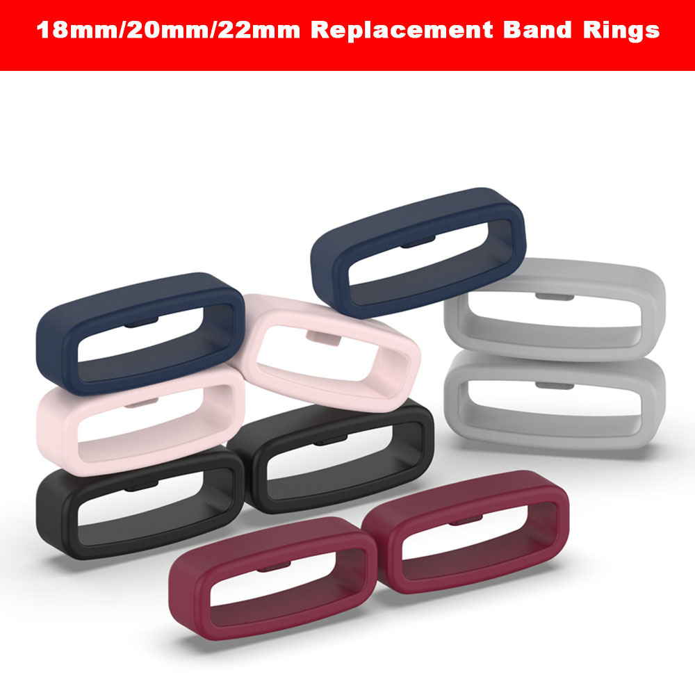 Silicone Watch Band 22Mm - 18 20 22 ミリメートル時計バンドリングゴム交換 Huawei 社の名誉バンドストラップキーパーセキュリティホルダーリテーナーリング