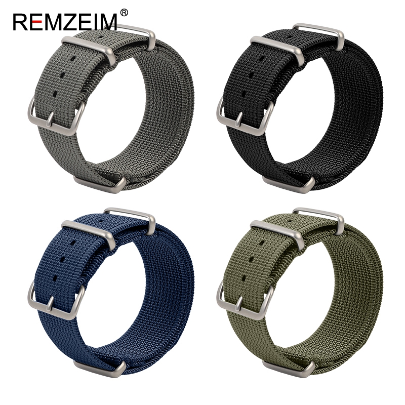 Nato Strap Nylon - 新しいリブナイロン時計ストラップ 18 ミリメートル 20 ミリメートル 22