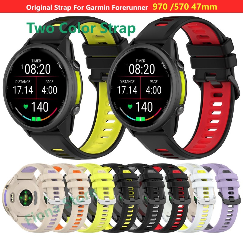 Silicone Watch Band 22Mm - Garmin Forerunner 970 570、47mm、265、255、Venu 3対応 22mm