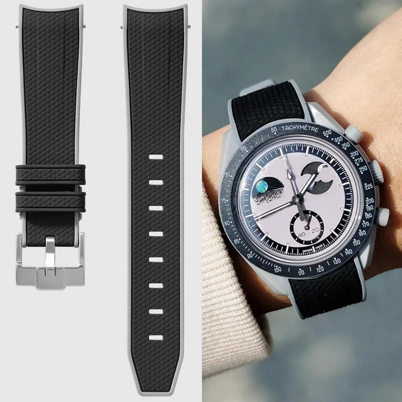 Omega Watch Speedmaster - オメガ X スウォッチ ジョイント ムーンスウォッチ プラネット用カーブエンドストラップ