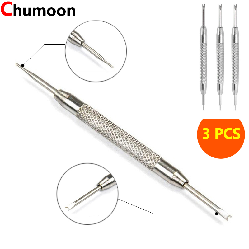 Spring Bar Tool Set - 3 個の金属時計バンド修復ツールステンレス鋼ブレスレット時計バンドオープナーストラップ交換スプリングバー接続ピンリムーバーツール