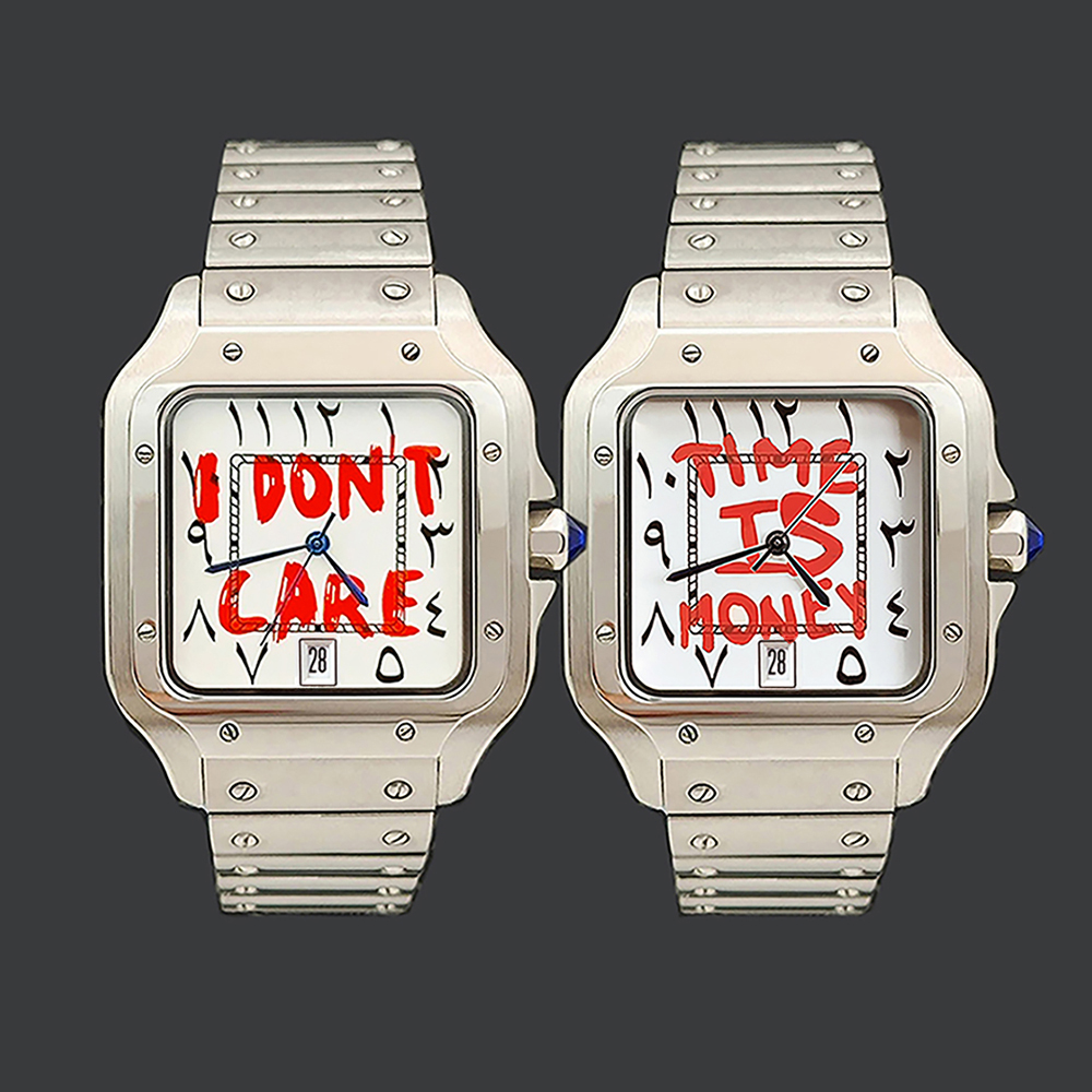 Cartier Watch Tank - 38MM腕時計 NH35 アラビア文字盤 TIME IS MONEY