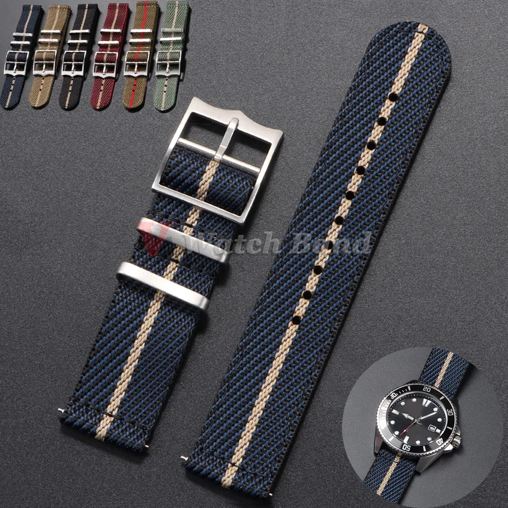 Nato Strap Nylon - 20 22 ミリメートルナイロンストラップチューダーオメガ時計バンド織キャンバス生地バンドセイコー男性ミリタリースポーツクイックリリースブレスレット