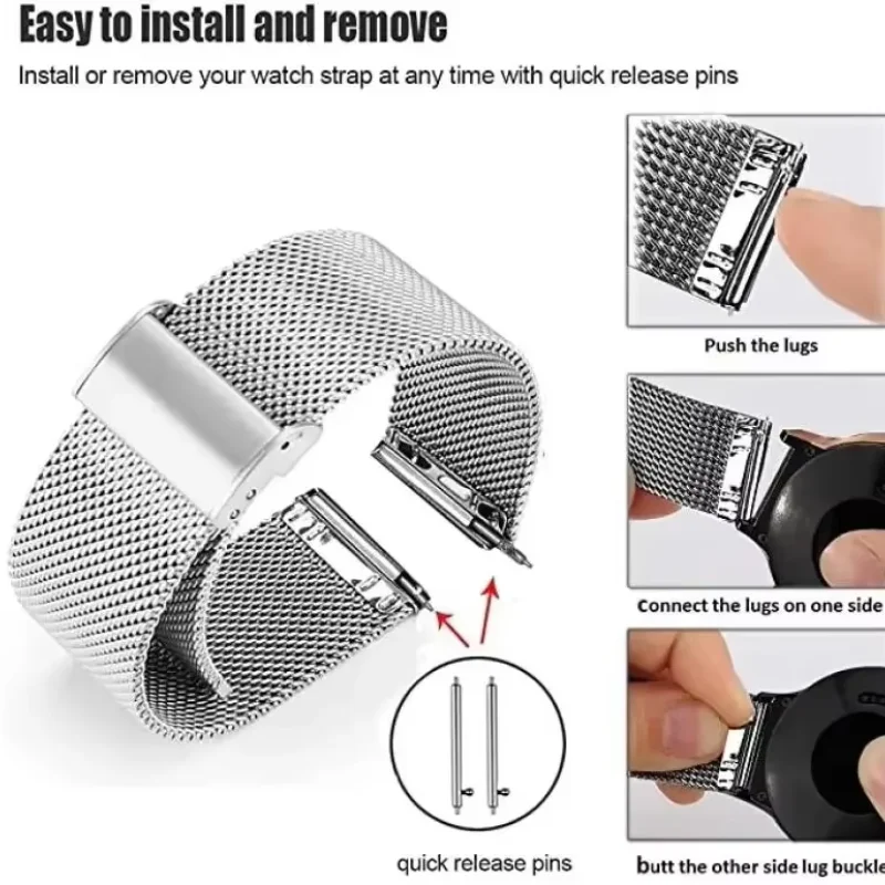 22mm 20mmメッシュループ Garmin Approa - Milanese Loop Magnetic のレビューと価格