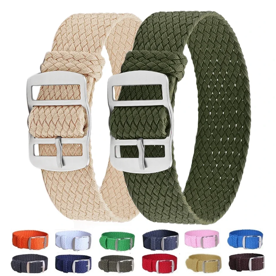 メンズナイロン製時計バンド,ミリタリーウォッチバンド,メタル - Perlon Strap Woven のレビューと価格