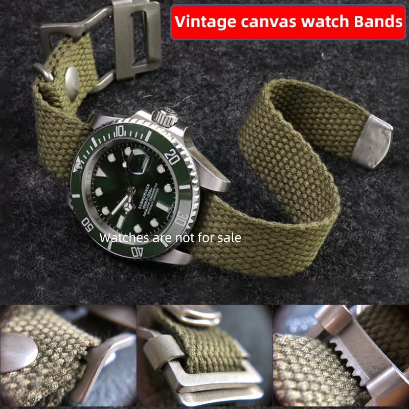 20mm 22mm 19mm 21mm 高品質ナイロンキャン - Canvas Strap Watch のレビューと価格
