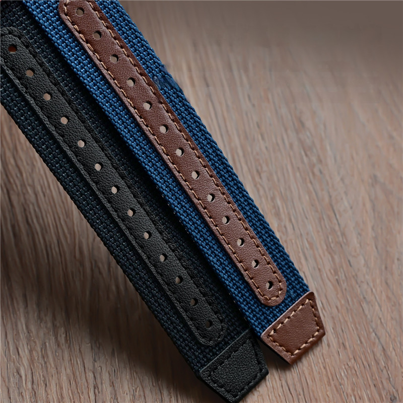 ナイロンリブ付き時計バンド 20 ミリメートル 22 ミリメ - Canvas Strap Watch のレビューと価格