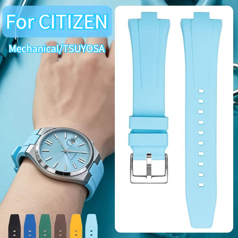 フッ素ゴム時計ストラップ男性用オリジナルシチズン機械式TSU - Citizen Watch Tsuyosa のレビューと価格