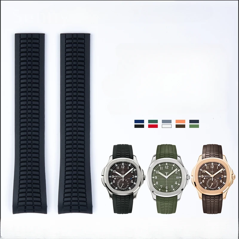 スチールとシリコンのウォッチバンド,高品質の製品,20mm, - Patek Philippe Watch Aquanaut のレビューと価格