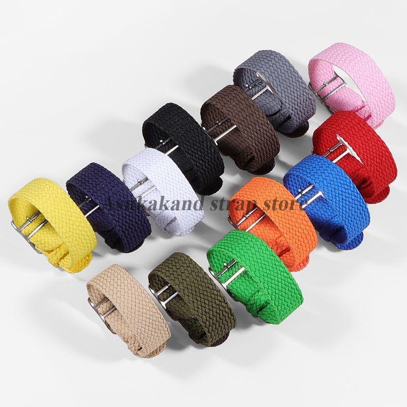 高品質ナイロンストラップペロン時計バンド用 14 ミリメート - Perlon Strap Woven のレビューと価格