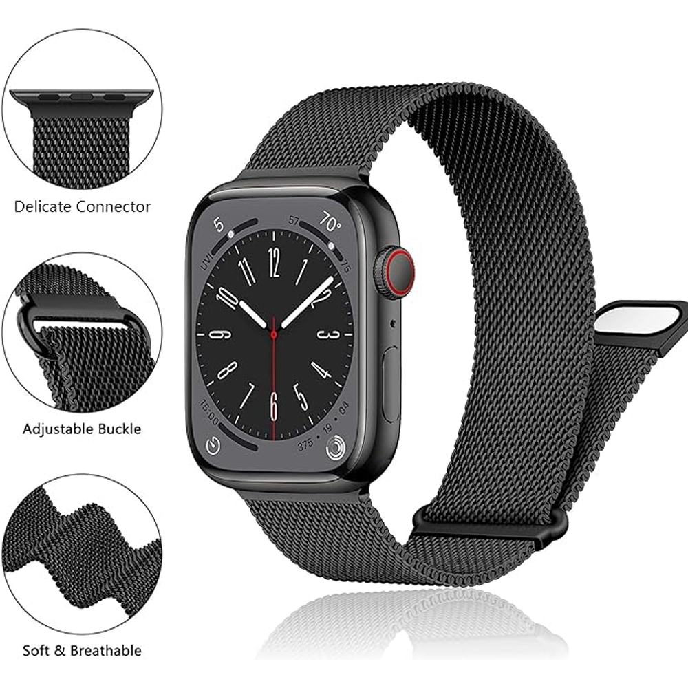磁気ストラップ Apple Watch バンド 10 9 8 - Milanese Loop Magnetic のレビューと価格