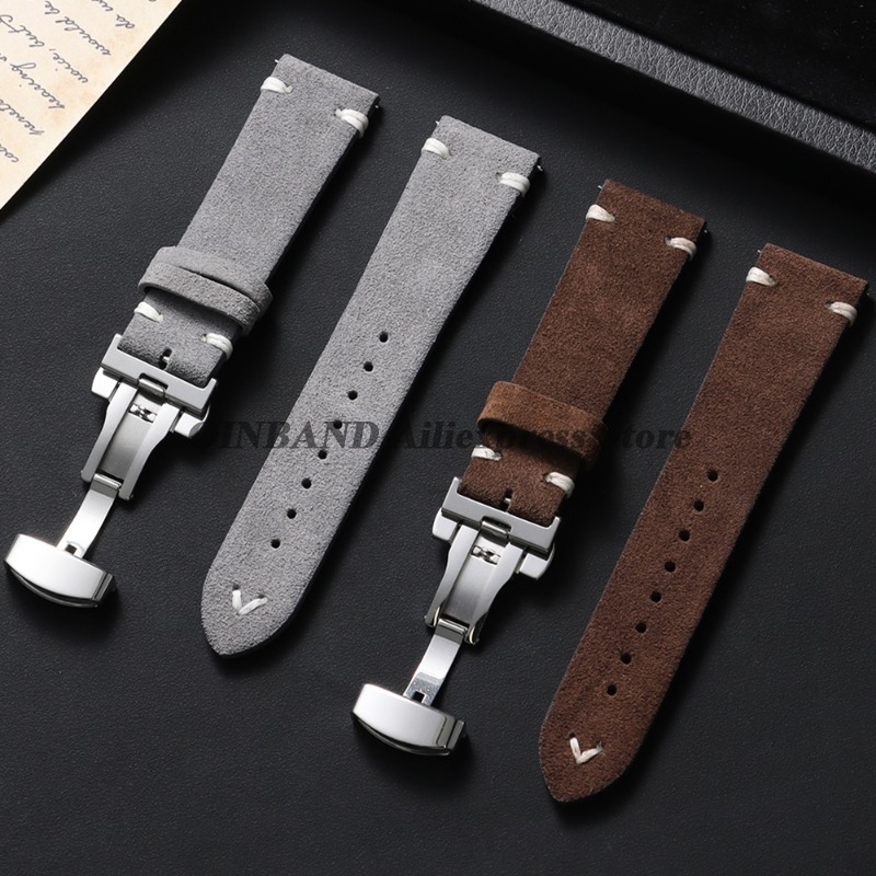 18mm 20mm 22mm クイックリリース ソフトストラ - Suede Strap Watch のレビューと価格