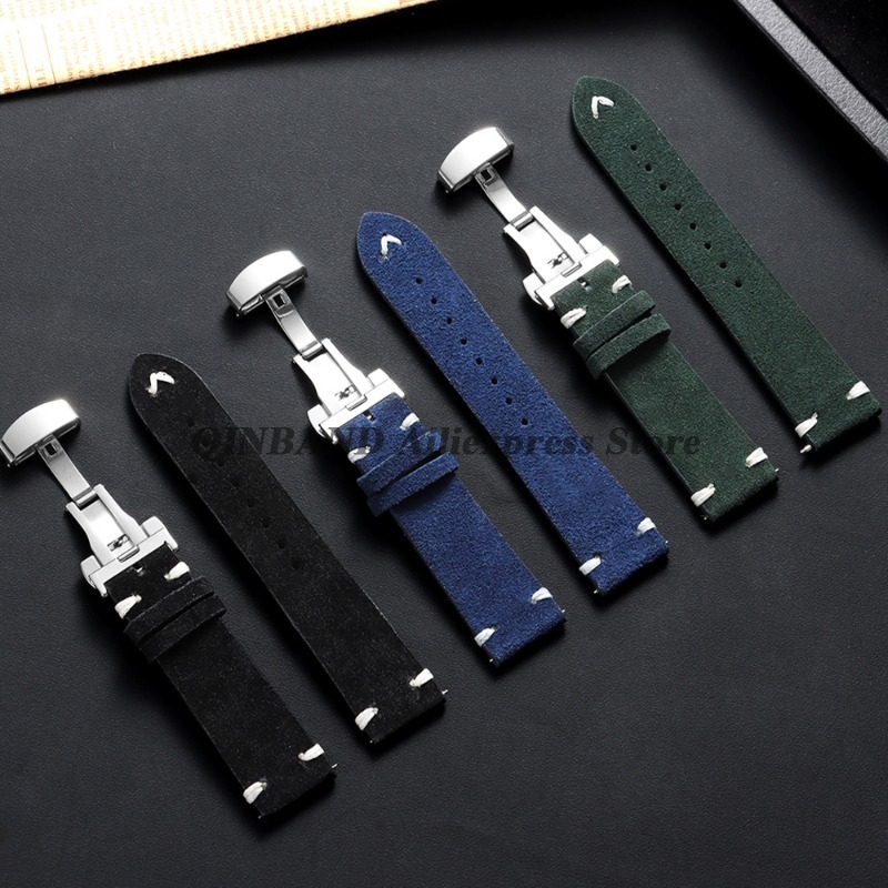 18mm 20mm 22mm クイックリリース ソフトストラ - Suede Strap Watch のレビューと価格