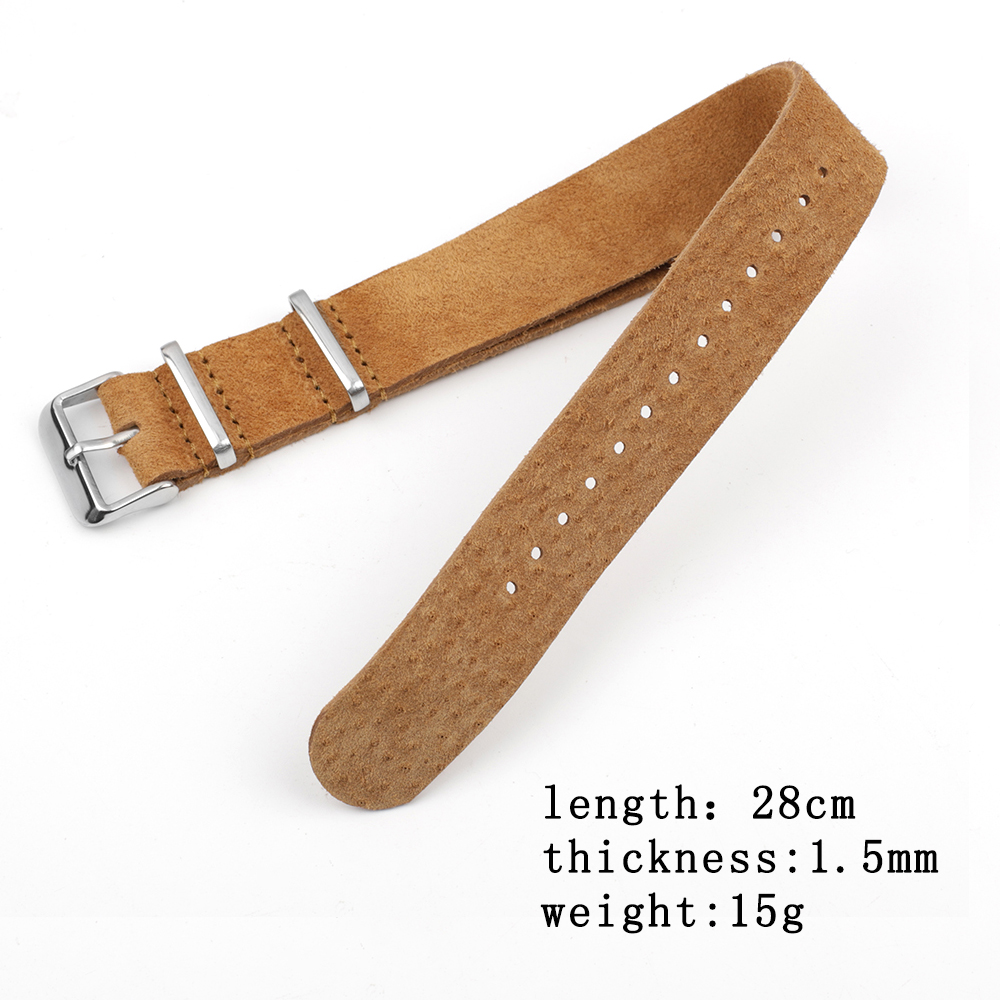 ソフトレトロスエード本革ストラップスポーツウォッチバンド 1 - Suede Strap Watch のレビューと価格