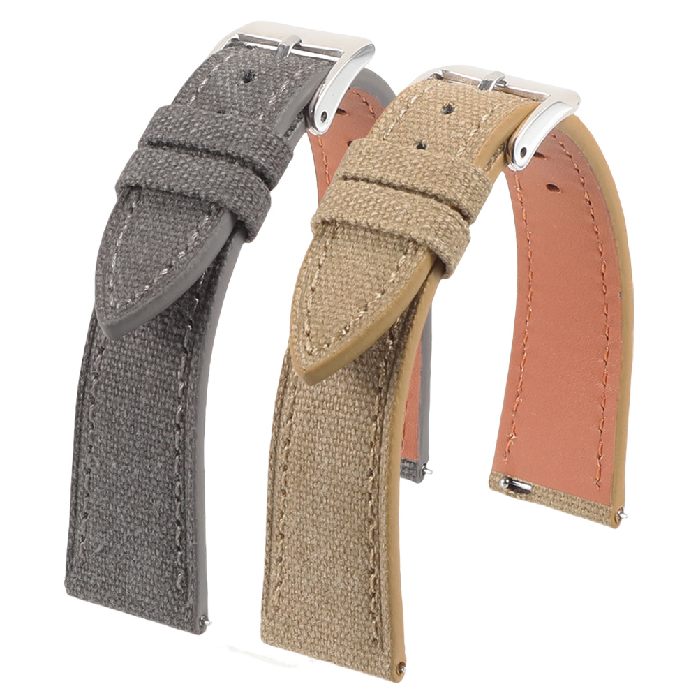 手作りスリム時計ストラップ 18 ミリメートル 20 ミリメ - Canvas Strap Watch のレビューと価格