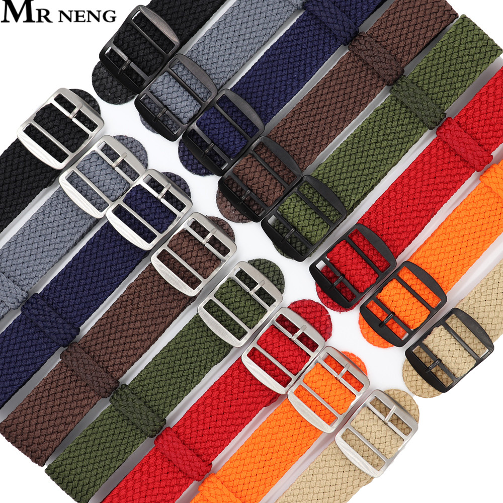 時計バンド18 20 22ミリメートルペルロンナイロン交換ヴ - Perlon Strap Woven のレビューと価格