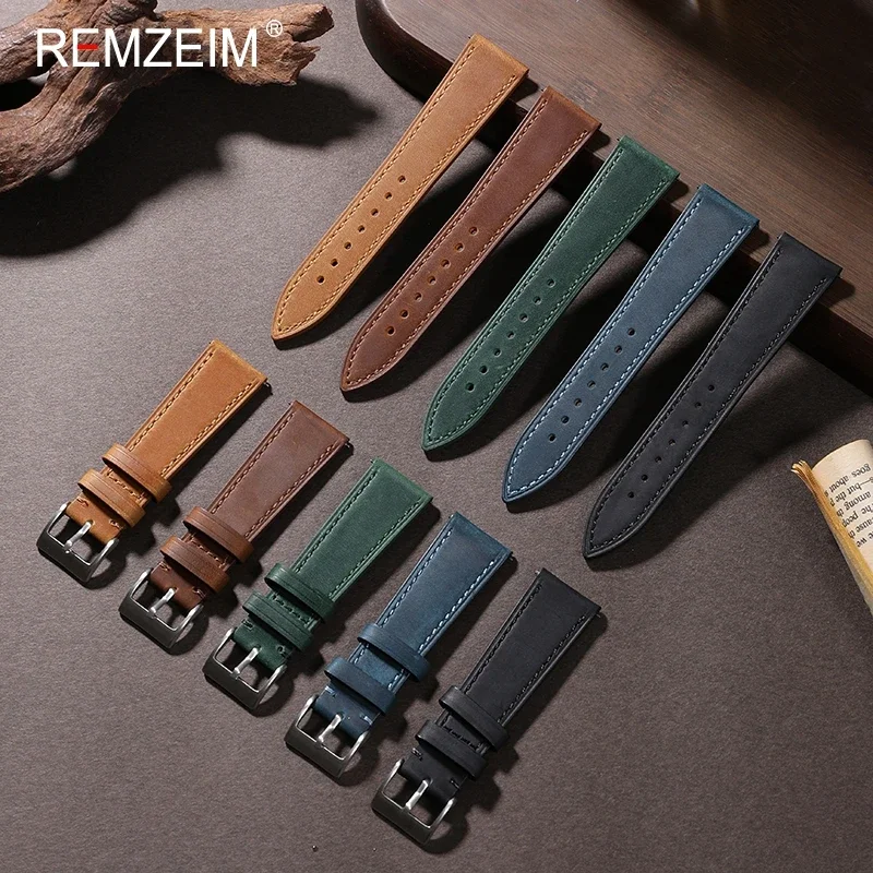 クレイジーホース-クイックリリースレザーウォッチストラップ、 - Suede Strap Watch のレビューと価格