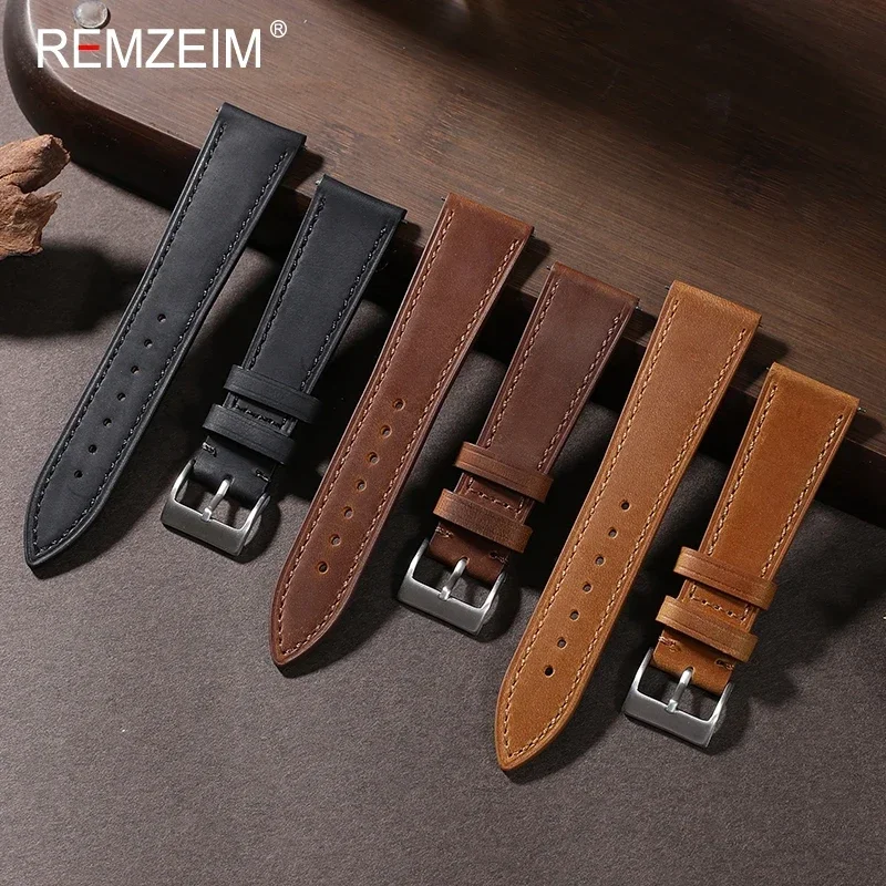 クレイジーホース-クイックリリースレザーウォッチストラップ、 - Suede Strap Watch のレビューと価格