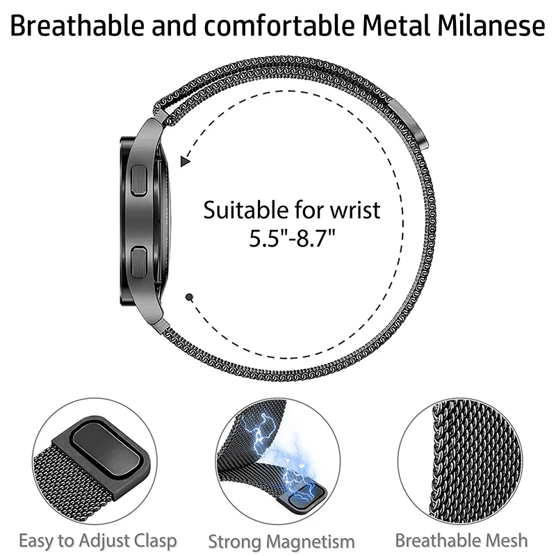 20 ミリメートルストラップ Amazfit GTS 4/3 - Milanese Loop Magnetic のレビューと価格