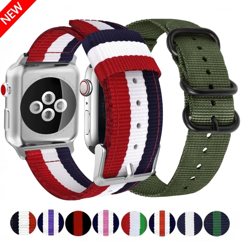 ナイロンキャンバスストラップ Apple Watch 10  - Canvas Strap Watch のレビューと価格