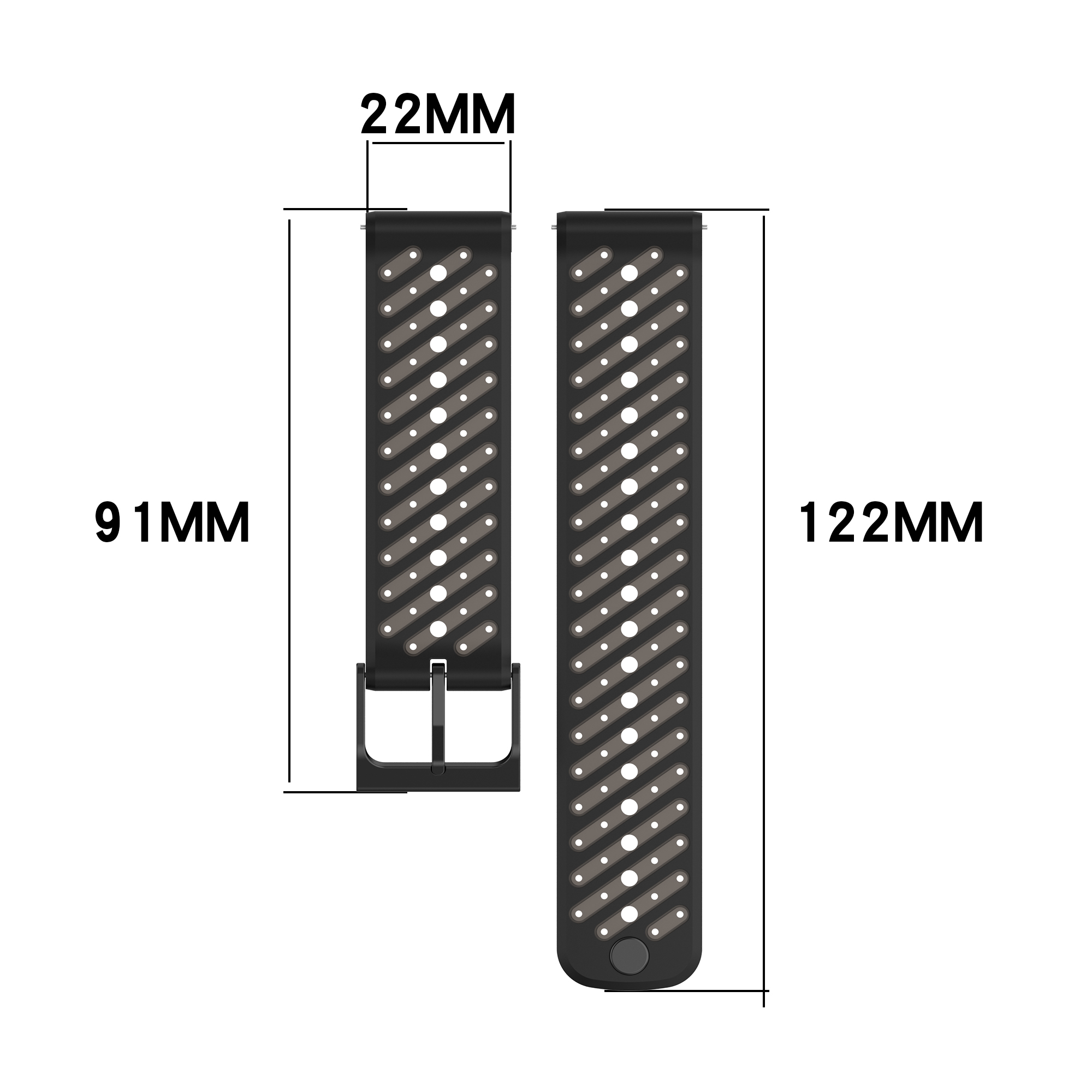 シリコーンスポーツバンドスント RACE 2 S/ラン/オー - Silicone Watch Band 22Mm のレビューと価格