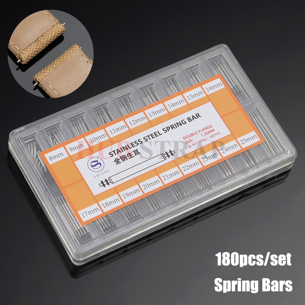 180 ピース/セットステンレス鋼 1.3 ミリメートルスプ - Spring Bar Tool Set のレビューと価格