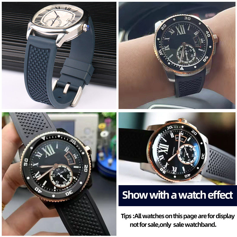 フッ素ゴム時計ストラップ 23 ミリメートル 24 ミリメー - Cartier Watch Tank のレビューと価格