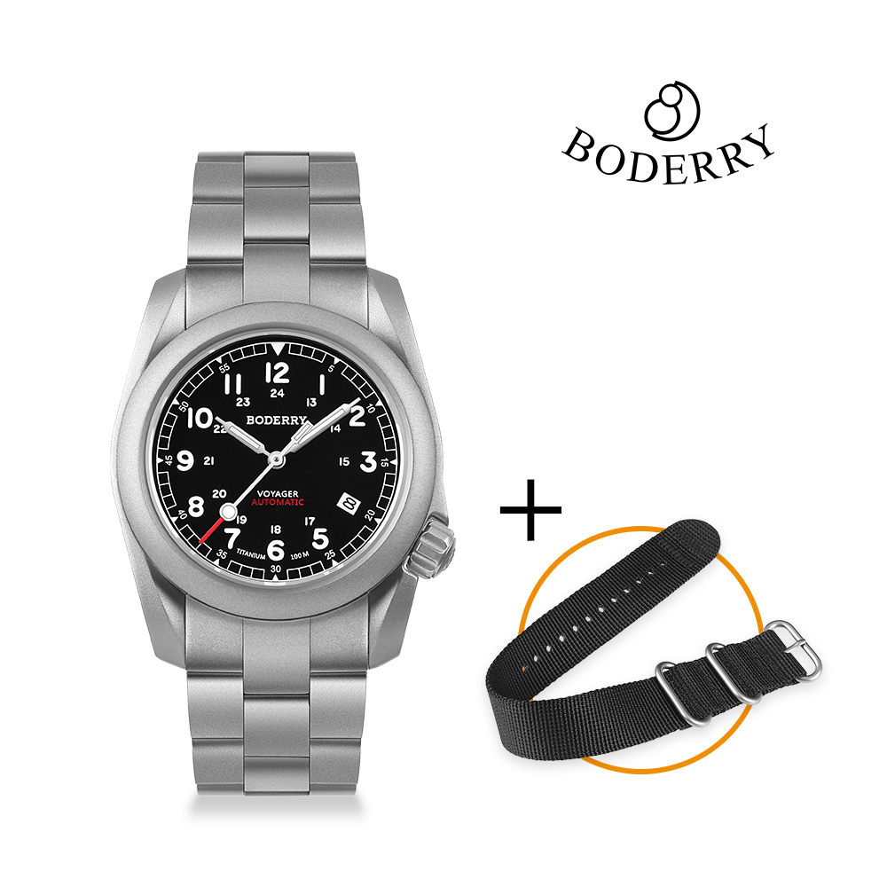 Boderry ボイジャーフィールドウォッチチタン自動ダイブ - Seiko Watch 5 Sports のレビューと価格