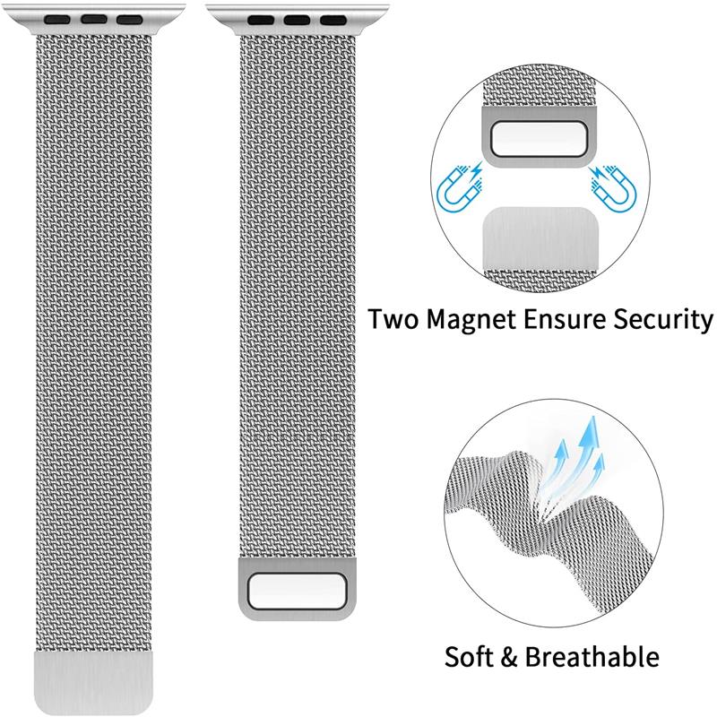 ミラネーゼループ Apple Watch バンド 44mm  - Milanese Loop Magnetic のレビューと価格